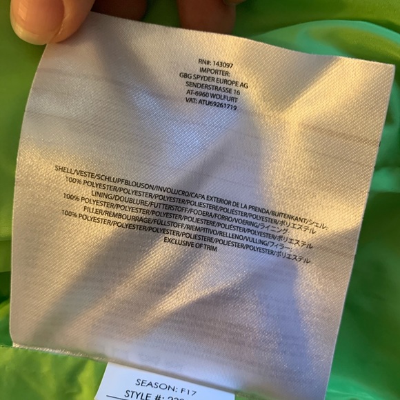 Brand new Spyder puffer jacket - Picture 6 of 7